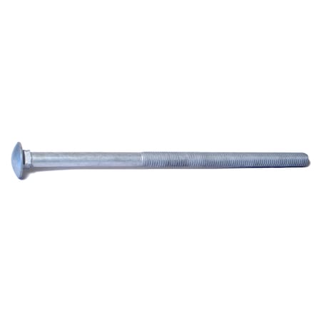 Midwest Fastener Carriage Bolt, Square Neck, 13 (Coarse), 10 in L, Steel, Hot Dipped Galvanized, 25 PK 05532